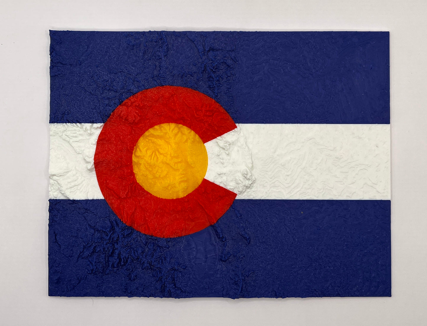 Colorado Flag Topographical Map - Frameless