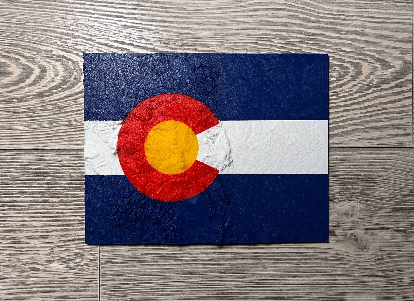 Colorado Flag Topographical Map - Frameless