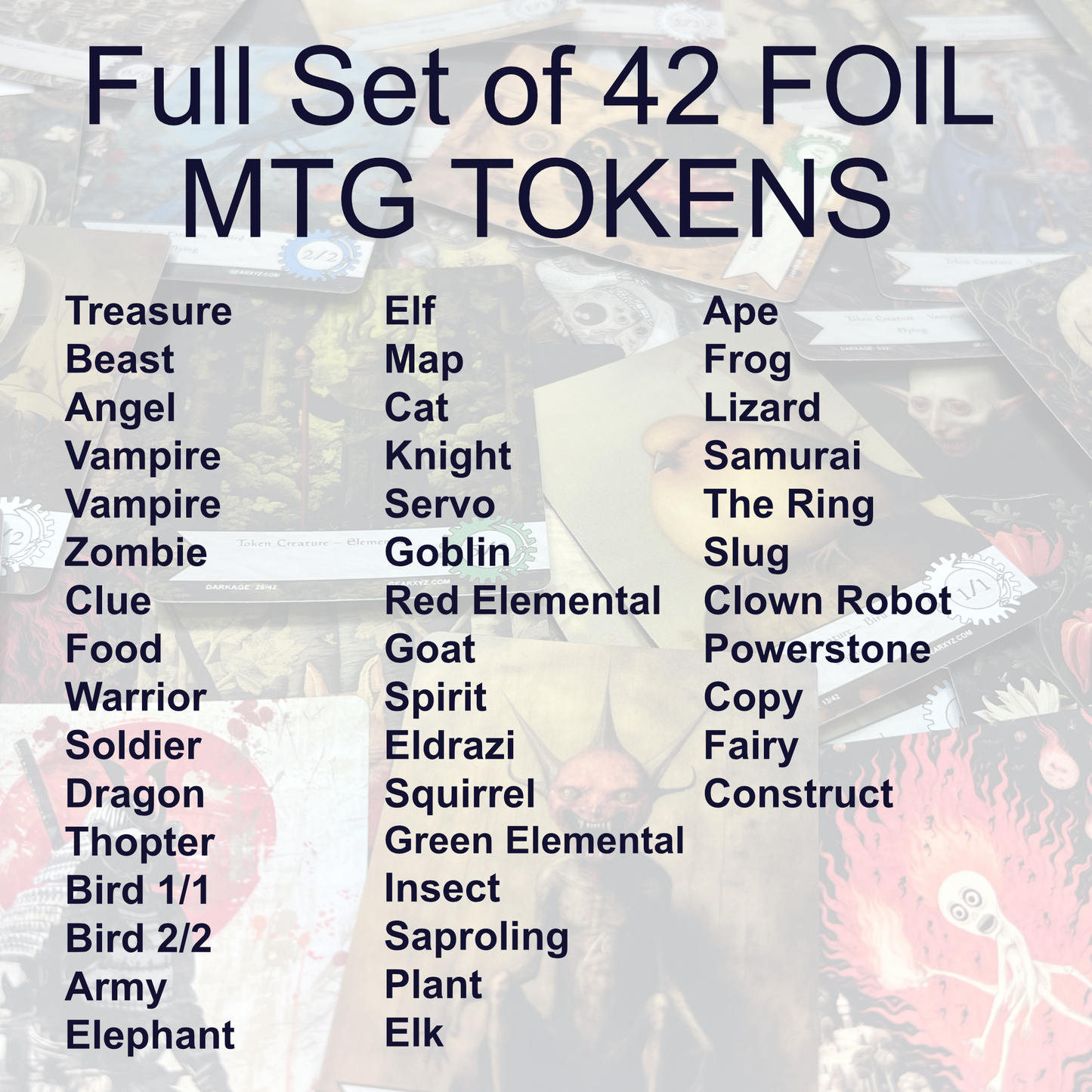 MTG Token Set - 42ct - DARKAGE
