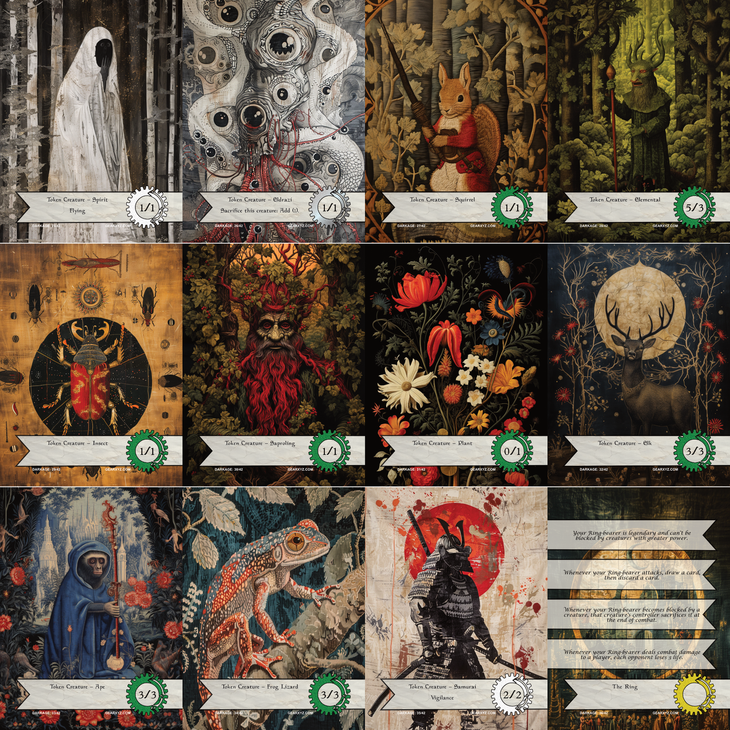 MTG Token Set - 42ct - DARKAGE