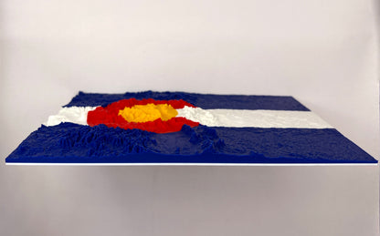 Colorado Flag Topographical Map - Frameless