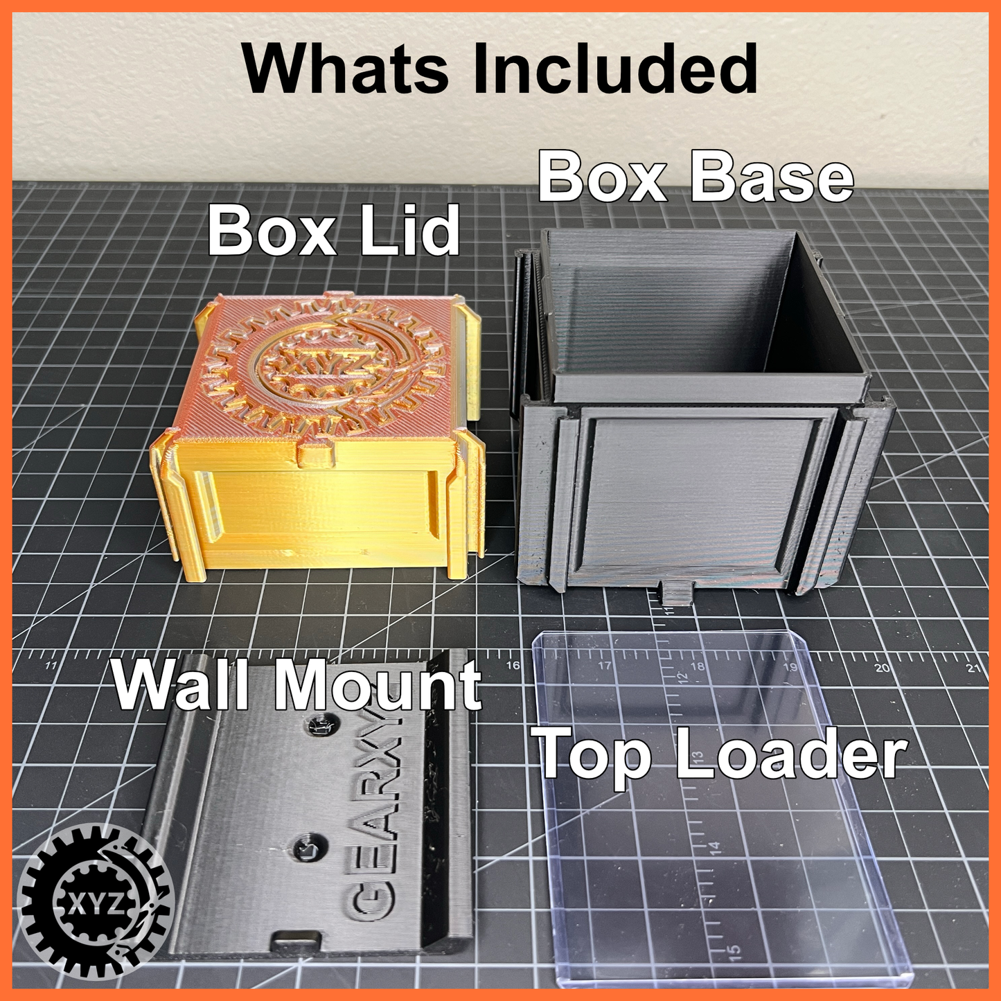 MetaMorph MiniLith Wall Mounted High Capacity 110 Deck Box for MTG and EDH - MetaMorph MiniLith -3D Printed to Order - Transforming Modular Display Box for TCG